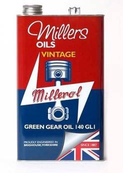 Millers Oils Vintage Green Gear Oil 140 GL1 5L 