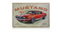 Plechový štítek Ford Mustang GT 1967 Red
