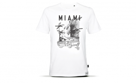 Tričko Ford Mustang Miami Vibes, bílé, S 